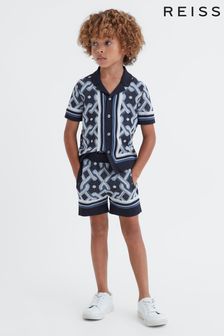 Reiss Navy Multi Jack Teen Knitted Elasticated Waistband Shorts (947160) | €67
