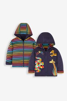 Jojo Maman Bébé兒童款Elmer貼花裝飾拉鏈連帽衫 (947215) | NT$1,310