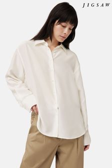 كريم - Jigsaw Silk Habotai Relaxed Shirt (947377) | 988 ر.س
