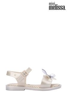 Mini Melissa Kids Mar Sandalen mit Schmetterlingverzierung, Creme (947610) | 52 €