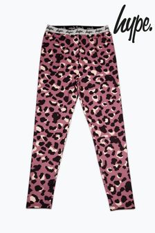 Hype. Kids Purple Mini Leopard Leggings (947614) | $35