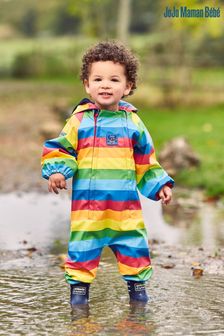 JoJo Maman Bébé Rainbow Rainbow Stripe Waterproof All-In-One (947930) | ₪ 231