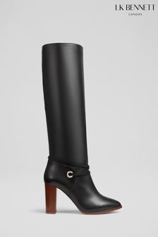 LK Bennett Shelby Leather Knee-High Black Boots (948026) | 420 €
