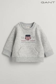 Grau - Gant Baby Archive Sweatshirt mit Shield-Logo (948037) | 43 €