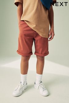 Rdečerjava/rjava - Sprane chino kratke hlače (12 mesecev–16 let) (948057) | €11 - €19