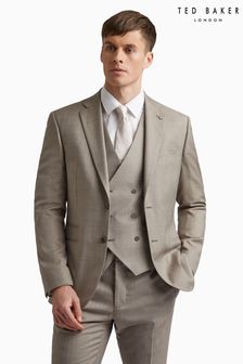 Ted Baker Grey Oatmeal Sharkskin Slim Suit Jacket (948285) | €196