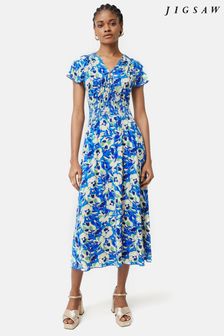 Jigsaw Mini Blue Graphic Pansy Tea Dress (948390) | 118 €