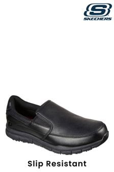 Skechers Black Nampa Groton Slip Resistant Slip On Mens Shoes (948483) | 95 €