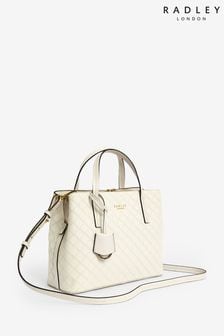 Radley London Dukes Place - Emboss Medium Ziptop Grab White Bag (948503) | OMR113