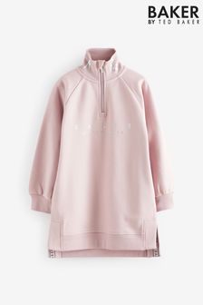 Baker By Ted Baker Pink Zip Neck Sweat Dress (949320) | 17.50 د.ب - 20 د.ب