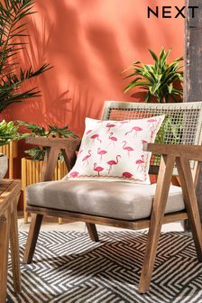Fushsia Pink 43 x 43cm Flamingo Outdoor Cushion (949503) | OMR5