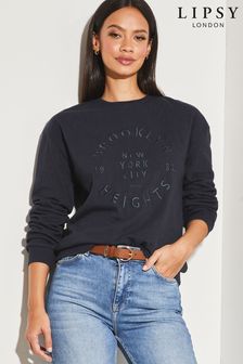 Temno modra - Lipsy Round Neck Sweatshirt (949612) | €34