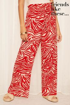 Friends Like These Paperbag Woven Wide Leg Trousers