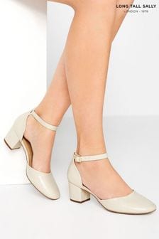Long Tall Sally Nude Two Part Block Heel Court Shoes (950259) | kr649