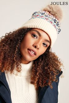 Joules Bluebird Ivory Fair Isle Knitted Hat (950855) | $40