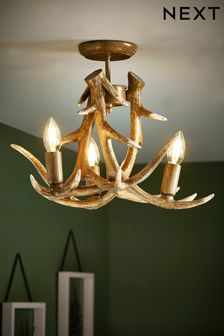 Natural Antler 3 Light Ceiling Fitting Ceiling Light (950873) | €145