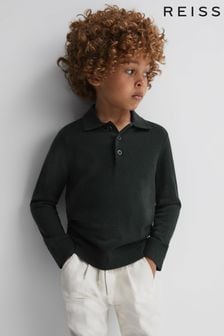 Reiss Forest Trafford Junior Merino Wool Polo Shirt (951129) | OMR26