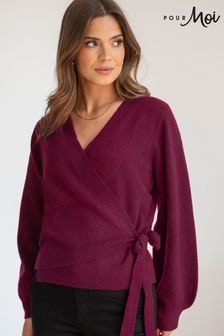 Pour Moi Burgundy Red Elle Knit Ballet Jumper (951658) | $77