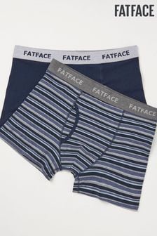 FatFace Blue West Bay Stripe Boxers 2 Pack (951925) | $38