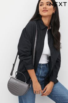 Grey Top Handle Saddle Bag (952276) | HK$306