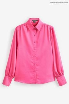 Różowa satynowa koszula French Connection (952717) | 220 zł