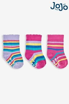 JoJo Maman Bébé Multi 3-Pack Rainbow Socks (952828) | $21