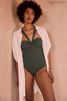 Mint Velvet Green Bandeau Swimsuit (953134) | $136