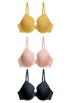 Light Pad Full Cup T-Shirt Bras 3 Pack