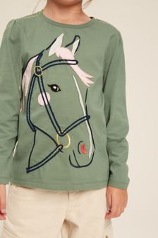 Joules Ava Embroidered Horse Top
