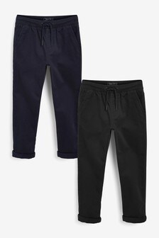 2 Pack Pull-On Trousers (3-16yrs)