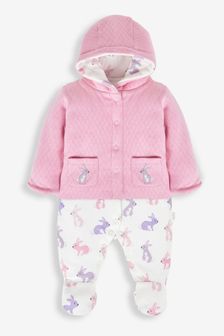JoJo Maman Bébé Pink Bunny Sleepsuit & Jacket Set (954330) | ₪ 130