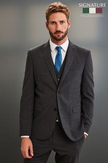 Grey Slim Fit Signature Tollegno Motionflex Stretch Wool Suit (954405) | €41