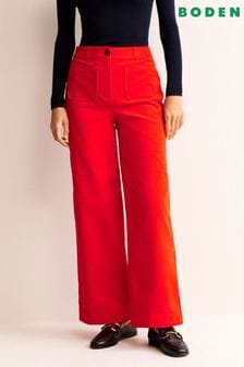 Rdeča - Boden hlače iz rebrastega žameta Boden Westbourne (954549) | €70