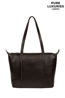 Pure Luxuries London Oval Leather Tote Bag (954617) | $163