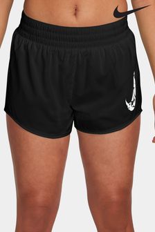 Nike Black Dri-FIT One Swoosh Running Mid Rise Briefs Lined Shorts (954654) | kr493