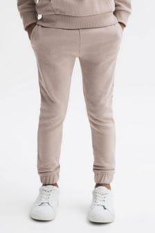 Reiss Taupe Ali Senior Garment Dye Jersey Joggers (955004) | AED216