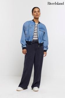 Синий - Широкие брюки свободного кроя River Island Petite (955255) | €52