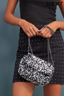 Silver Sequin Chain Bag (955263) | €19.50