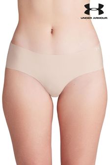 Under Armour Blush Pink No Show Pure Stretch Hipster Knickers 3 Pack (955446) | AED144
