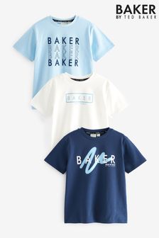 Baker By Ted Baker Grafik-T-Shirts, 3er-Pack