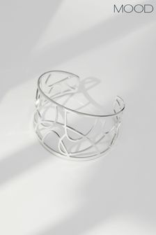Mood Silver Tone Open Cage Cuff Bangle Bracelet (956233) | €33