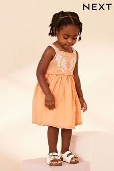 Orange Butterfly Dress (3mths-7yrs) (956522) | €37 - €44