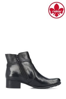 Rieker Womens Zipper Black Boots (956694) | 396 QAR