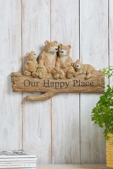 Natural Bear Family Wall Plaque (956797) | €31