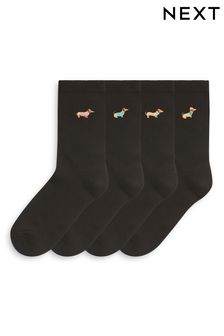 Sausage Dog Next Sports Motif Cushioned Sole Ankle Socks 4 Pack (957266) | €15.50