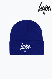 Ciemnoniebieski - Hype chłopięce czapka beanie z napisem (957350) | 115 zł