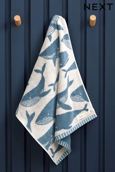 Blue Whale Cotton Towel