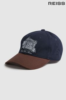 Reiss Navy/Tobacco Palermo Reiss | Ché Embroidered Baseball Cap (957454) | €99