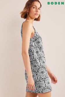 Boden Black Racer Neck Jersey Mini Dress (958003) | €38