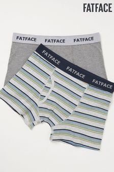 FatFace Grey Eype Stripe Boxers 2 Pack (958169) | $38